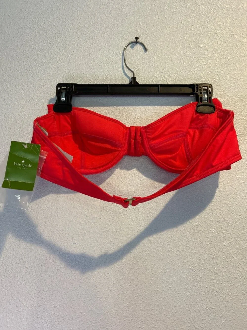 Kate Spade Women's 1 Georgia Beach Geranium Bandeau Top Swimsuit Pink